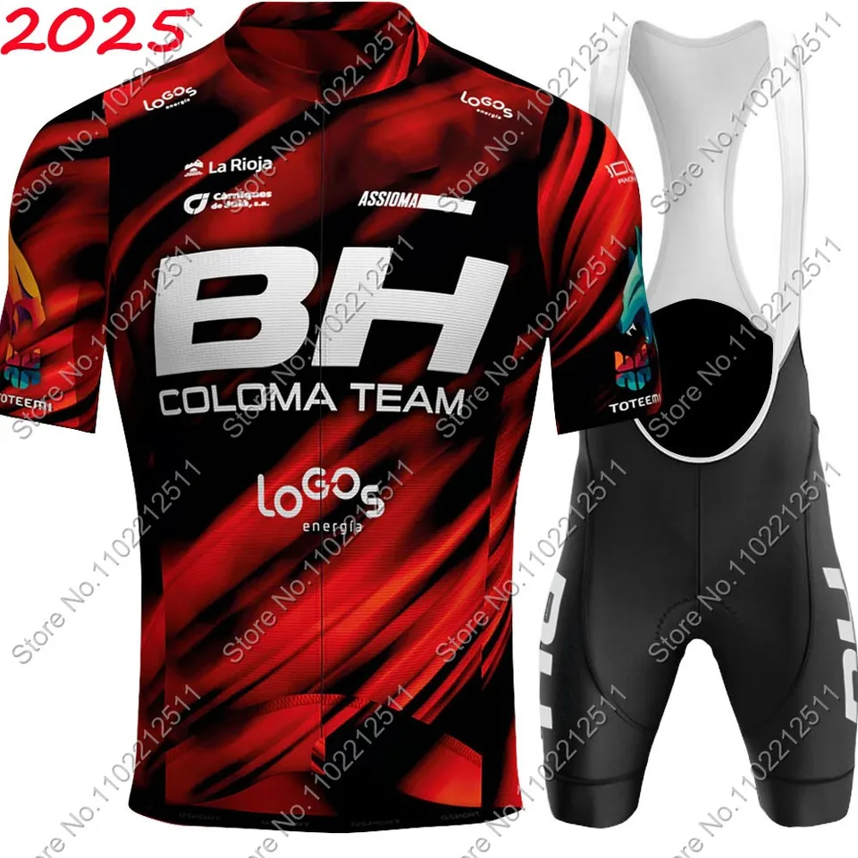 Tím BH Coloma 2025 Cycling Jersey Set Mens Espana Black Clothing Road Road Suit Mountain Bicycle tričko brynds mtb maillot