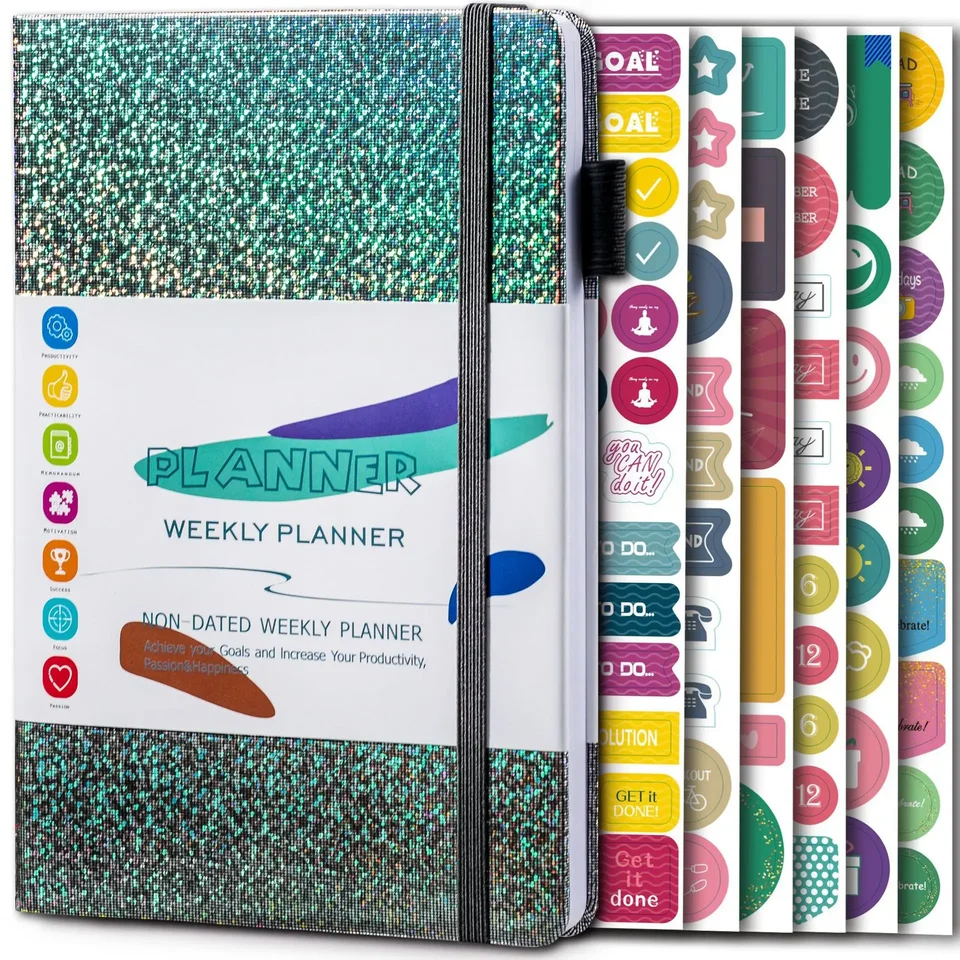 Týždenný mesačný životný plánovač na zvýšenie produktivity agenda A5 notebook Denník TIMAL Management HILN Organizátor 2024 2025