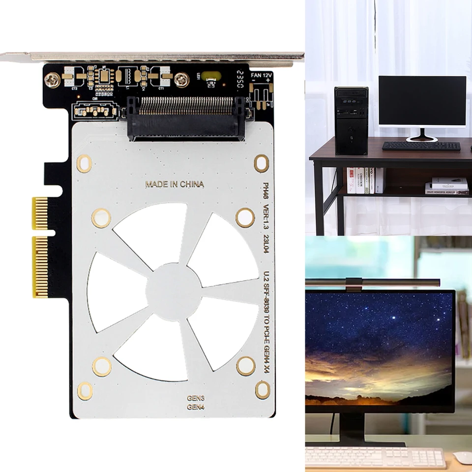 U.2 SFF-8639 na expanznú kartu PCI-EX4 X4/X8/X16 Slot PCI-E Expansion Adapter Card Card PCI-E Gen3 pre U.2 NVME SSD
