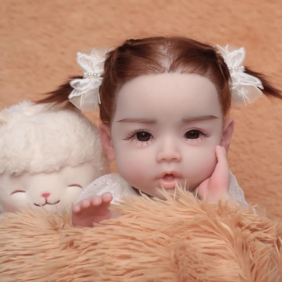 U-Charmmore 47 cm 3 kg Full Silikone Reborn Baby Silikone Reborn Doll Doll Celé telo silikónové dievča Skutočné novonarodené detské detské darčeky
