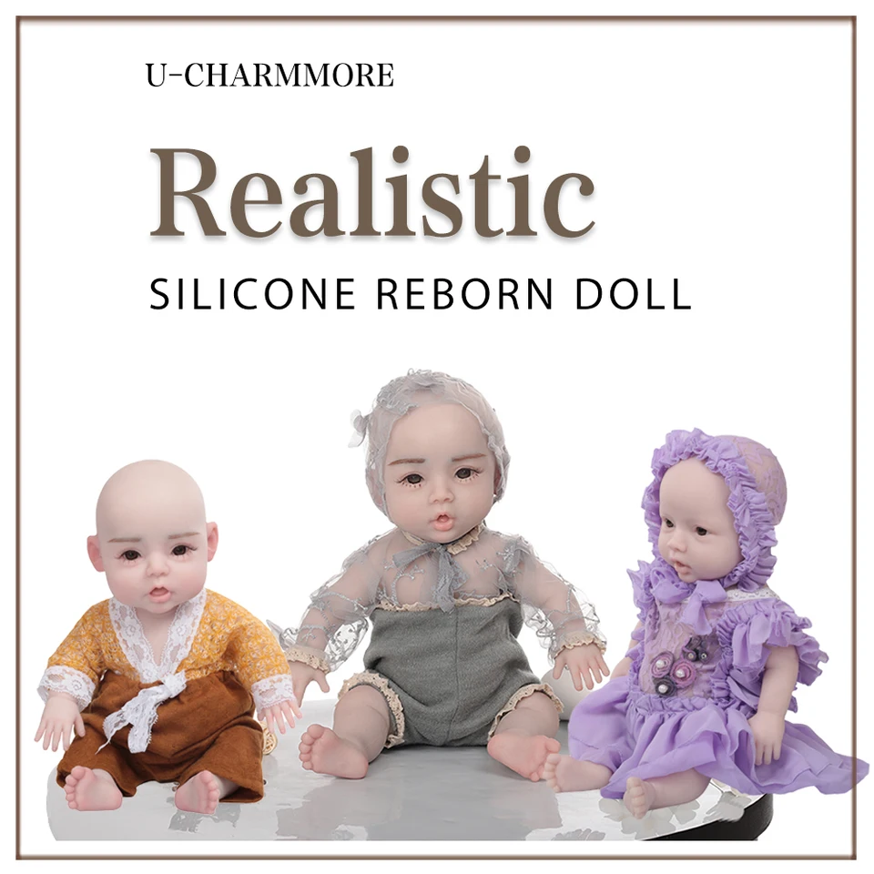 U-Charmmore Realistic Reborn Bebe Baby Doll Silikone Dolls Baby Livele Novorodenecká bábika pre deti hračky