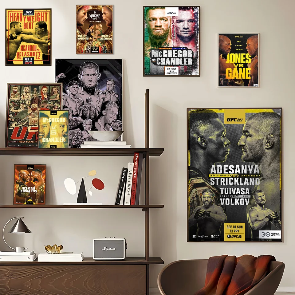 U-ultimaté bojové majstrovstvá UFC DIY lepkavé plagáty nepremokavé papierové nálepka kaviareň bar dom domov dekor