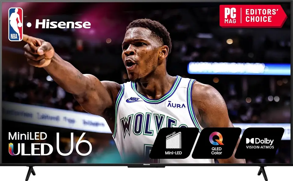 U6 séria 55U6n 55 palcov uled 4k inteligentná televízia Mini-vedená QLED 600 NITS rýchlosť pohybu 240 Dolby Vision HDR 10+ Dolby Atmos