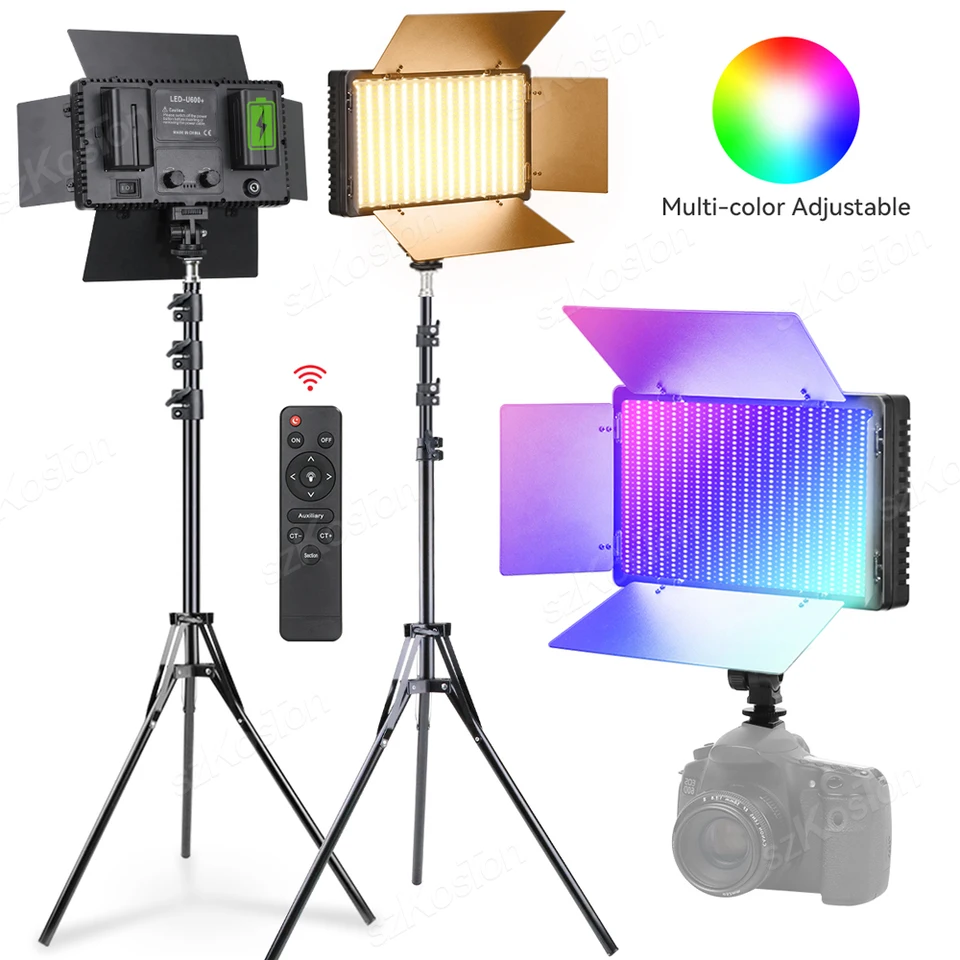 U800+ U600+ LED video LEGLE Photo Studio LAMP BIO-COLOR RGB SMALO S DISTORA S DISTATE DRODO
