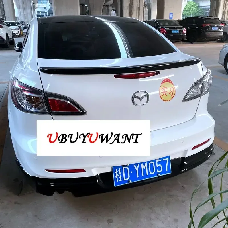 Ubuyuwant Vysoko kvalitný ABS Car Tail Wing Decorácie Zadný spojler kufra pre Mazda 3 4doors sedan 2011 2012 2013 2014 2015 2015 2016