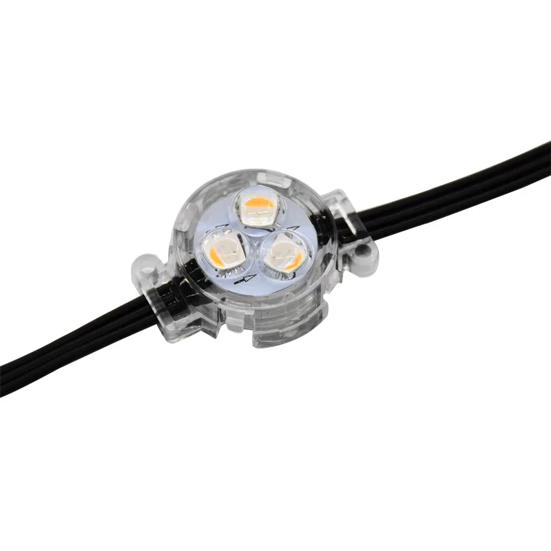 UCS2904 IC RGBW adresovateľné adresovateľné LED PUCK PUCK PIXEL LIGHT DC12V 30 mm Otvorený otvor IP68 Čierny drôt číry obal 10cm/15cm/20cm xconnect