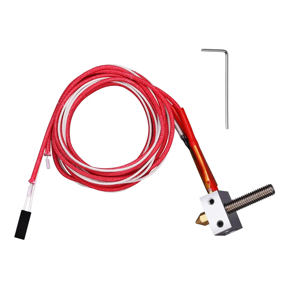 Ueetek zostavený extrudérový diel horúci koniec pre 3D tlačiareň 175 mm Priamy podvod vlákna 12V extrudéra 04 mm tryska