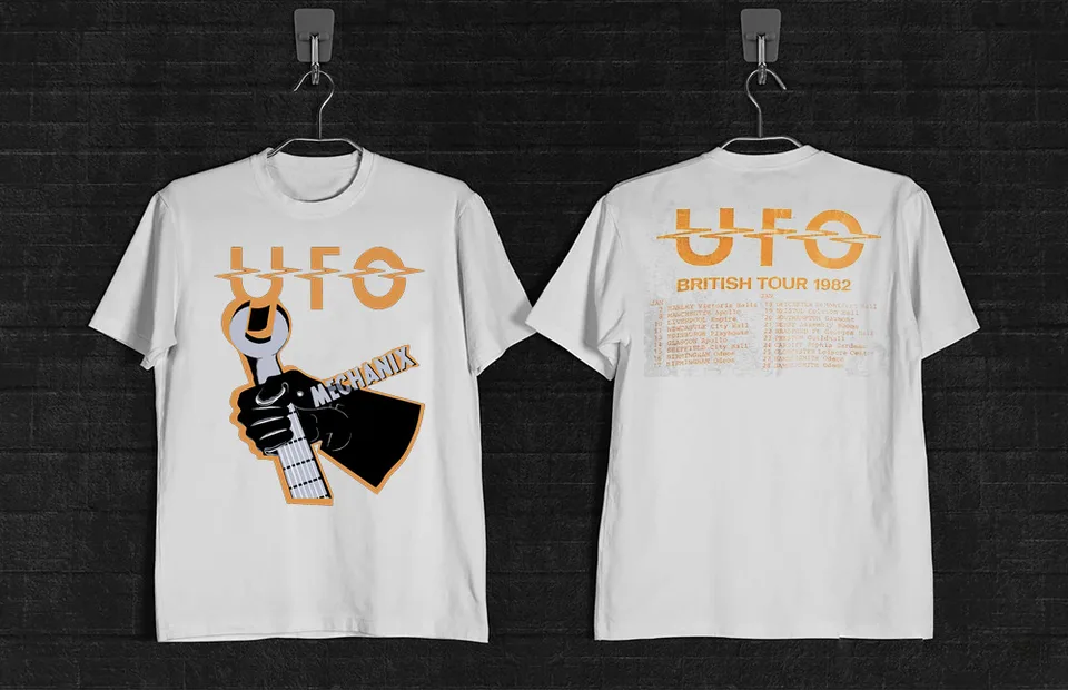 UFO Band Mechanix 2 Side Tričko krátke rukávy Všetky veľkosti S-5XL JJ3659