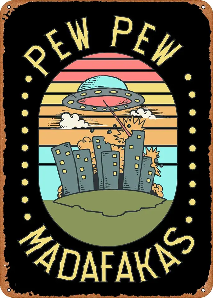UFO mimozemská invázia retro kovová plechová značka retro stena dekorácie vintage umenie postte great darček pre ventilátory