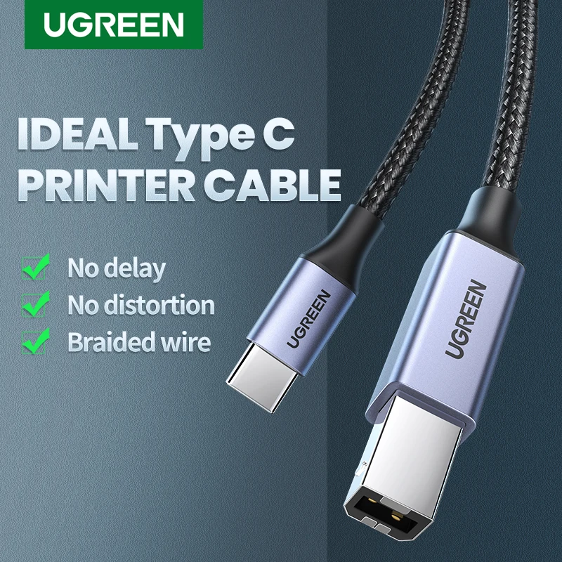 Ugreen USB C na USB Typ B 2.0 Kábel pre nový MacBook Pro HP Canon Brother Epson Dell Samsung Printer Type C Tlačiareň