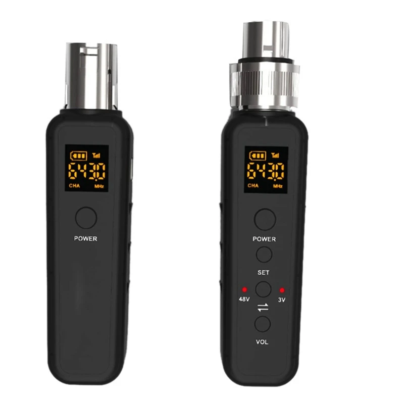 UHF bezdrôtový mikrofónový prevodník XLR vysielač pre prijímač pre mikrofónový adaptér pre prijímač gitary odolný 640-690MHz
