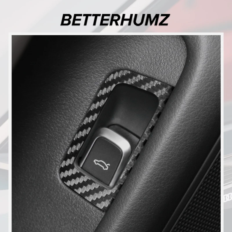 Uhlíkové vlákno pre Audi A6 C7 A7 4G8 Zadný kmeň spínač gombíka Panel Panel Sticker CAR CAR CUNIFICKÉ PRÍSTUPY