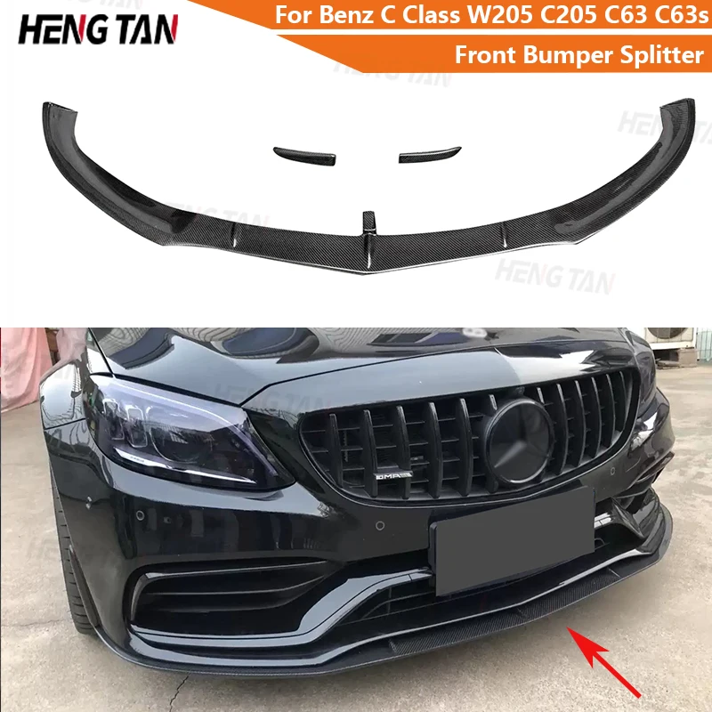 Uhlíkové vlákno pre benzúru C205 C205 C63 C63S AMG 2015-2022 Predný nárazník predného nárazníka predného rozptyľovača piene Difúzor