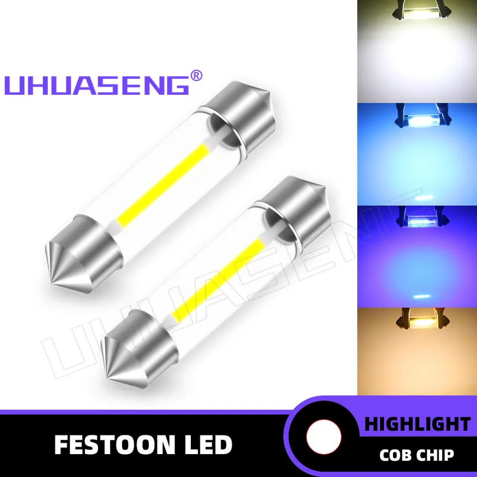 Uhuaseng 24V nákladné auto LED žiarovka C5W C10W 31 mm lampa Festoon 31 mm 36 mm 28 mm 39 mm 41 mm teplá červená červená modrá ružová ružová kupolová kupolová