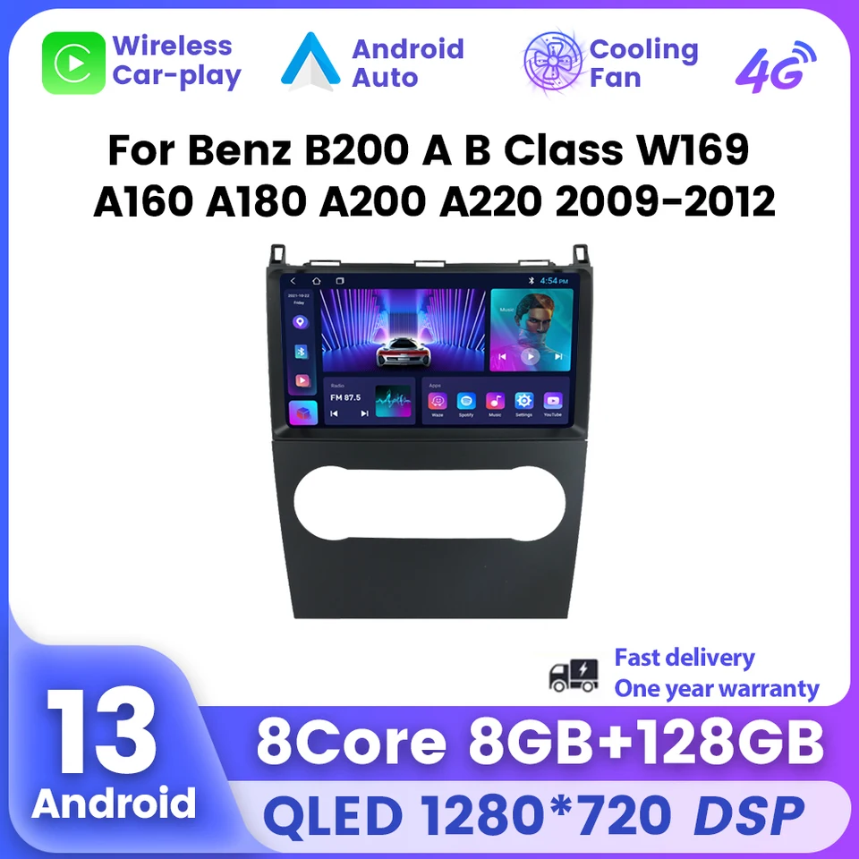 UIS7862 Wireless CarPlay Android Auto pre Benz B200 AB Class W169 A160 A180 A200 A220 2009 - 2012 Multimediálny rádiový prehrávač CAR