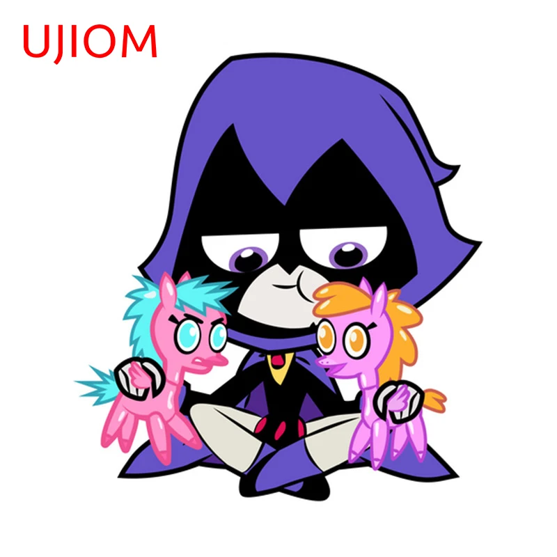 Ujiom 13cm x 12.1cm Teen Titans Go Raven Wall Sticker Apacification Sunkreen Otha Decal Curbboardtoilet Kids Room Grafika