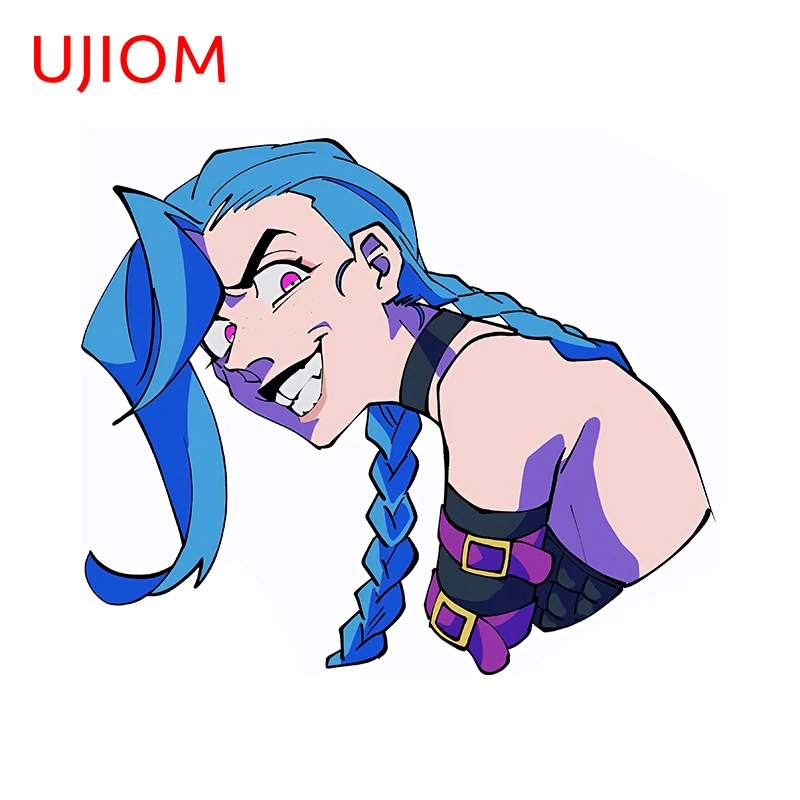 Ujiom for League of Legends Arcane Jinx krásne nástenné nálepky Zaujímavá hra dievča Tuya okenné obtisky estetická izba dekor