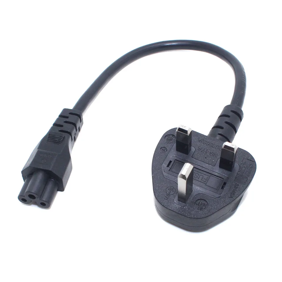 UK BS1363 SEDUJÚCE Plug na IEC C5 3PIN NAPOJEPOP VEDNÍCKA KÁBEL KABEL PC Monitor Typ GAD Adaptéra predlžovací kábel 30 cm Čierna biela