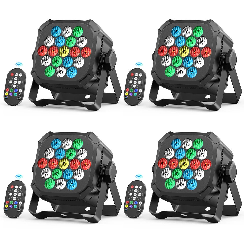 U'King 4pcs 30W RGBW LED pódium Par Lights 19led DJ Light DMX512 diaľkové ovládanie pre barový klub svadobná show show projektor