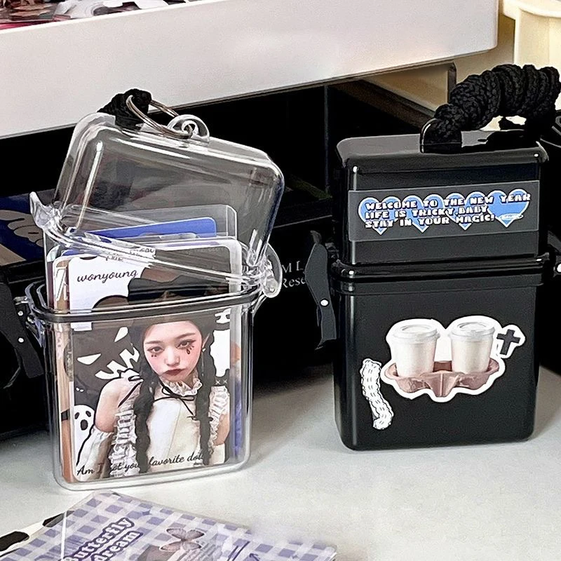 Ukladacie skrinky na fotokards s toploaderom Kpop