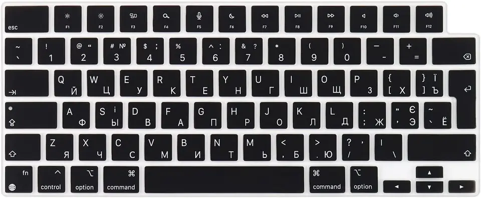 Ukrajinský ruský jazyk Silikónový obal na klávesnicu pre MacBook Pro 14 palca 2022 (A2442 M1 Pro/Max) a MacBook Pro 16 palcový A2485