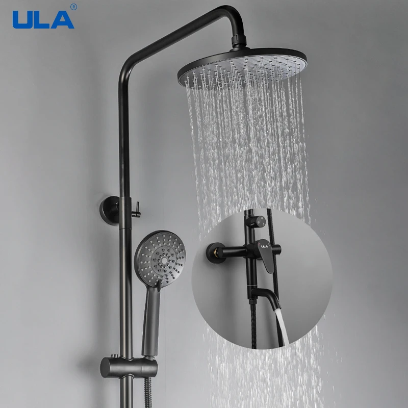 Ula čierna sprcha faucet zrážky sprchovací kút