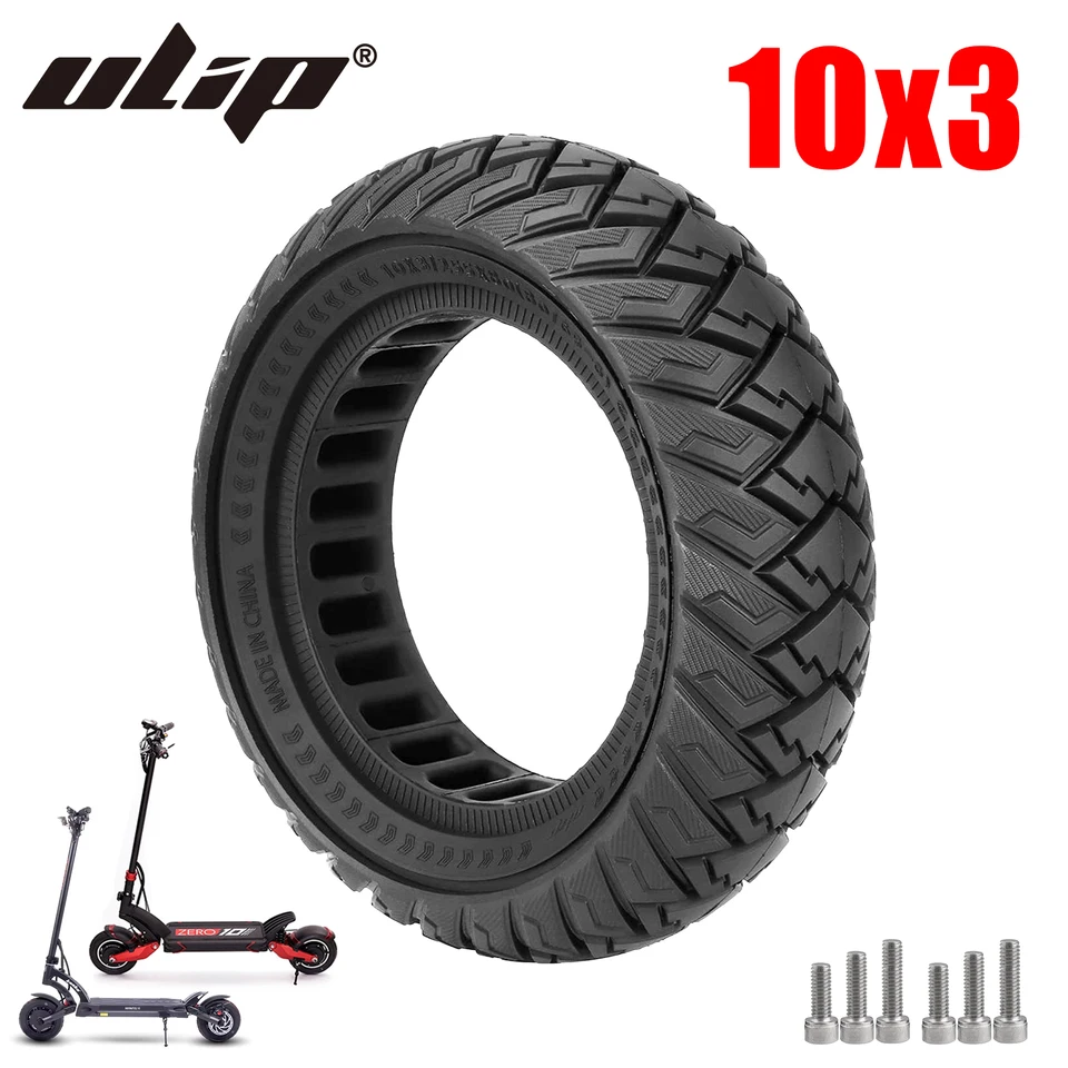 Ulip 10inch 10x3 Off-road Solid Pneumatiky 255x80 (80/65-6) Pneumatiky odolné voči punkcii pre skúter nulovej 10x/dualtron/kaabokugoo/inokim/joyor