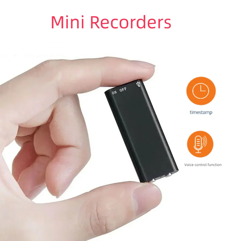 Ultra Mini aktivovaný hlasový rekordér Digtal Sound Record hlasovo ovládaný inteligentný počúvajte 4-64 GB Diktafón MP3 prehrávač