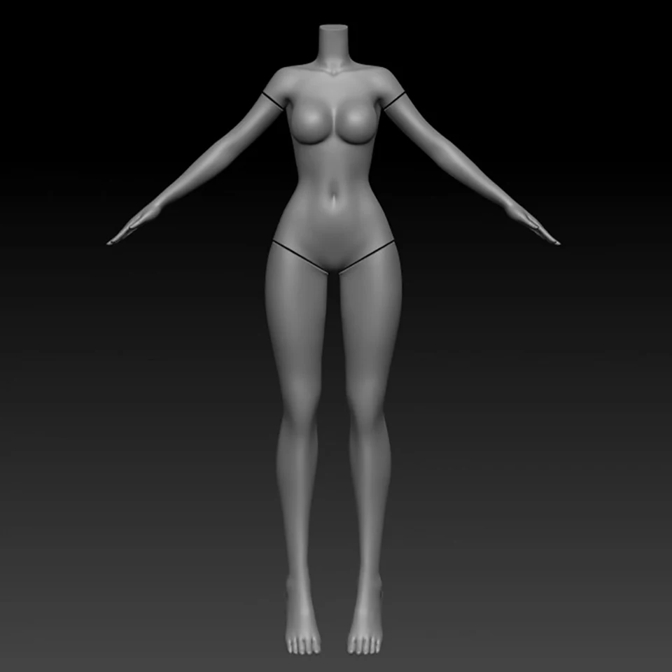 Ultra svetlo hlinka celá žena telo silikónové plesne Sada proporcionálne Universal Torso Arm Arm Form
