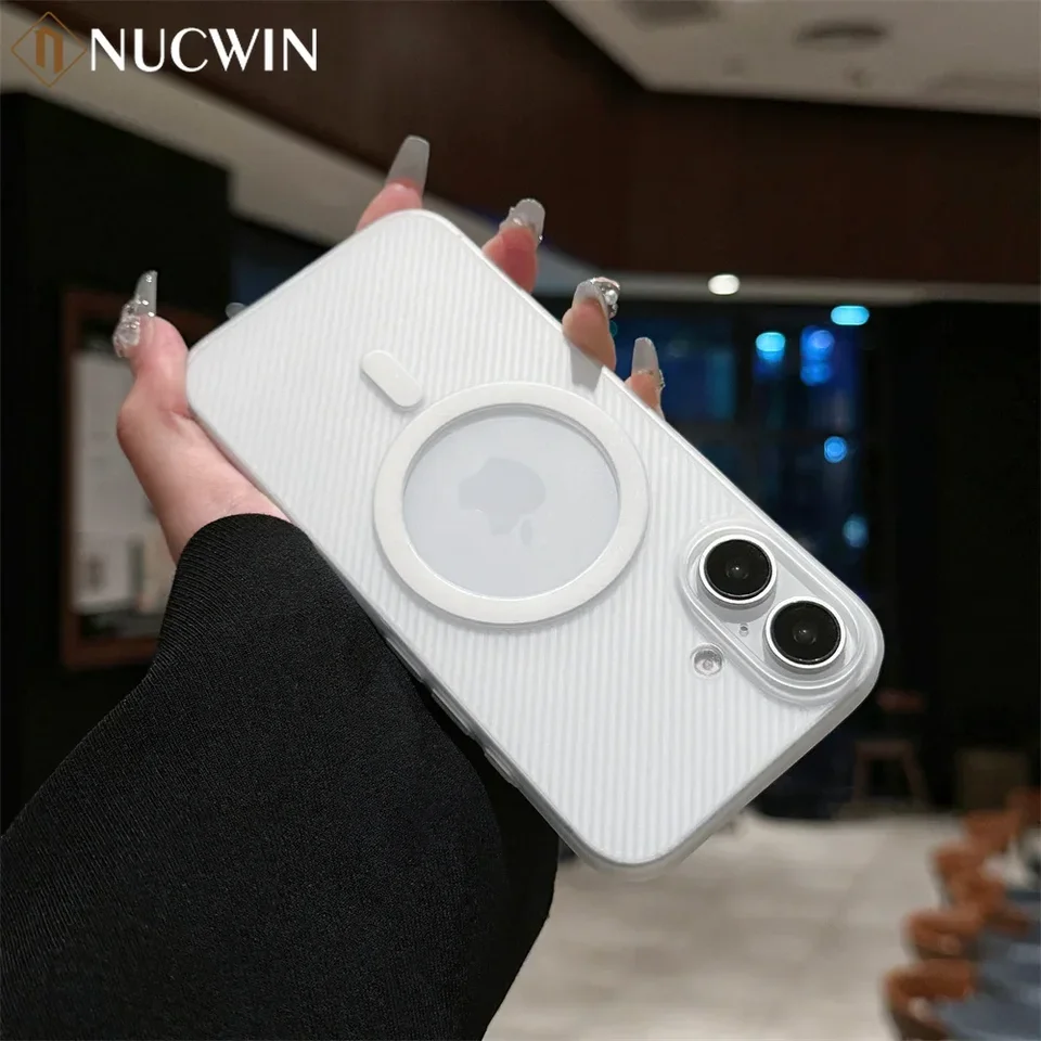 Ultra tenké matné matné matné polo priehľadné puzdro pre iPhone 16 Promax Magnetic Cover pre iPhone 13 14 15 16 Pro Max Plus