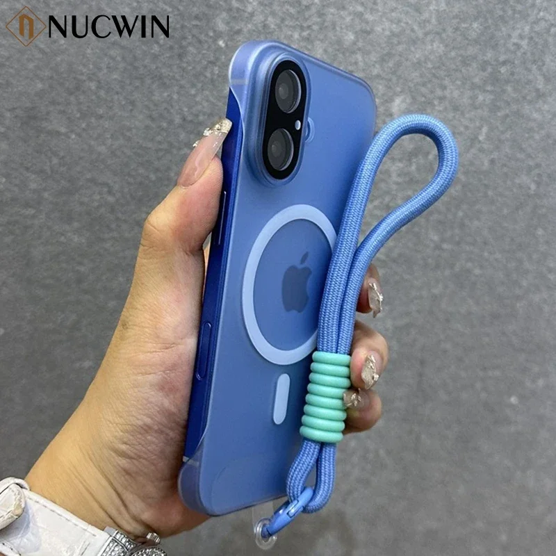 Ultra tenké matné matné PC zápästie pre puzdro pre iPhone 16 15 14 Pro Max Plus 12 13 Číry bezrámový magnetický bezdrôtový nabíjanie Tvrdý kryt