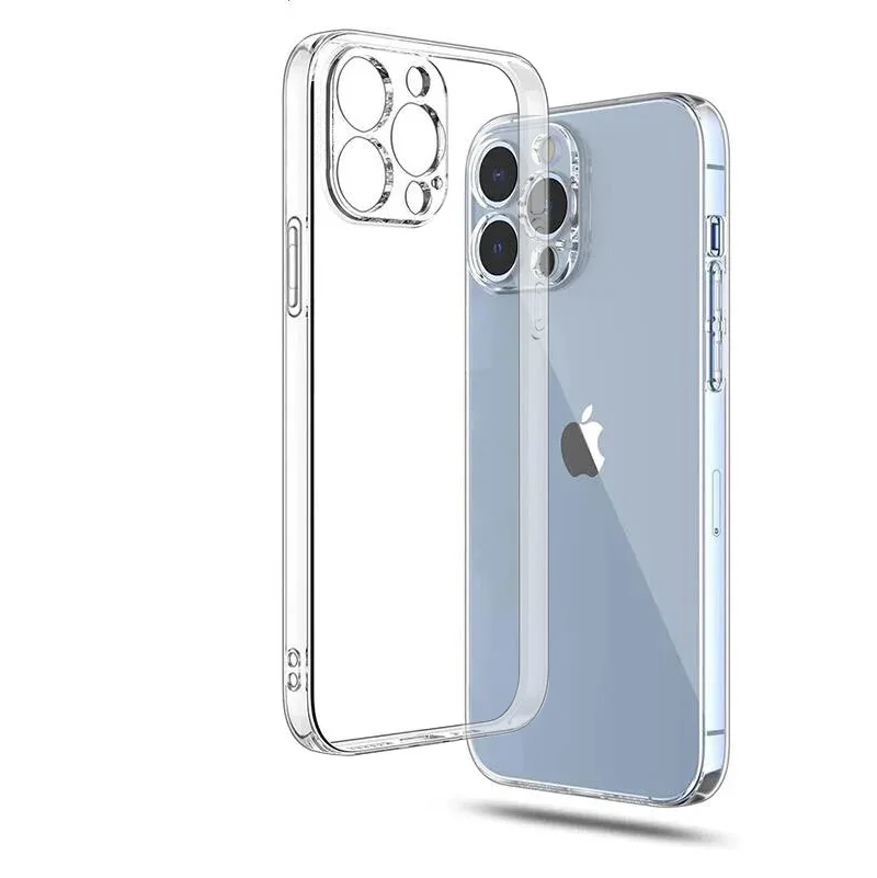Ultra tenké čisté ochranné puzdro pre iPhone 16 15 14 plus 13 12 11 Pro Max Prieprat Soft Soft Bumper zadný kryt