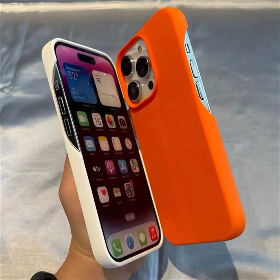 Ultra tenký farebný puzdro pre telefón pre iPhone 15 14 plus 13 12 11 pro max
