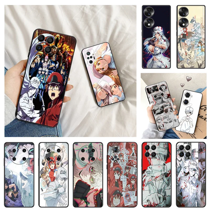 Ultra tenký puzdro na mäkký telefón pre česť x8 x7 x9 b x6 4g 70 90 Magic5 Pro 8x Pixel 8 7 6 A bunky v práci anime matný pokrývka