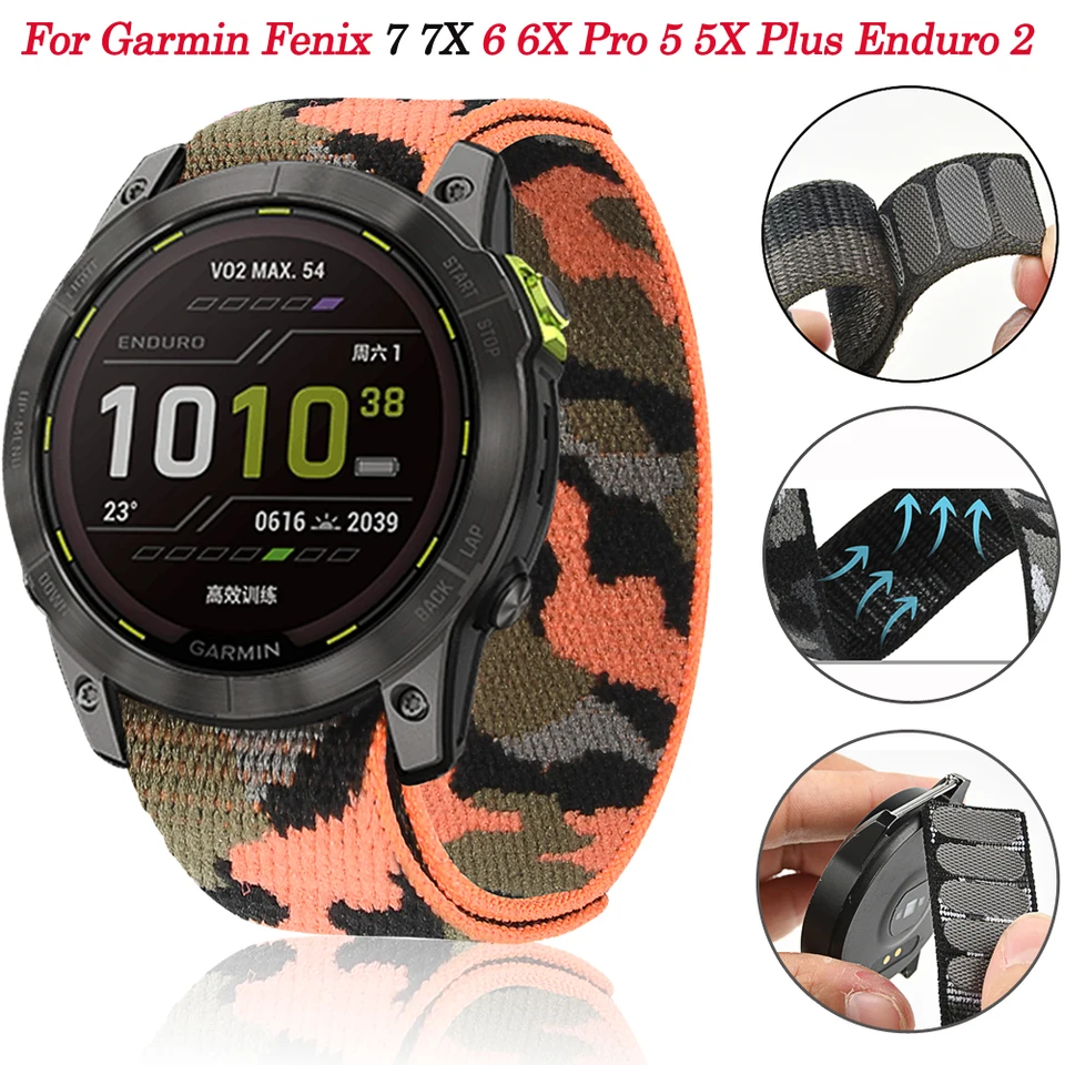 Ultrafit 22 26m 26mm Smart Watch Strap pre Garmin Fenix ​​7 7x 6 6x Pro 5x 5 plus 3 hodiny enduro 2 náramok Nylon Tactix 7 Pro Band Correa