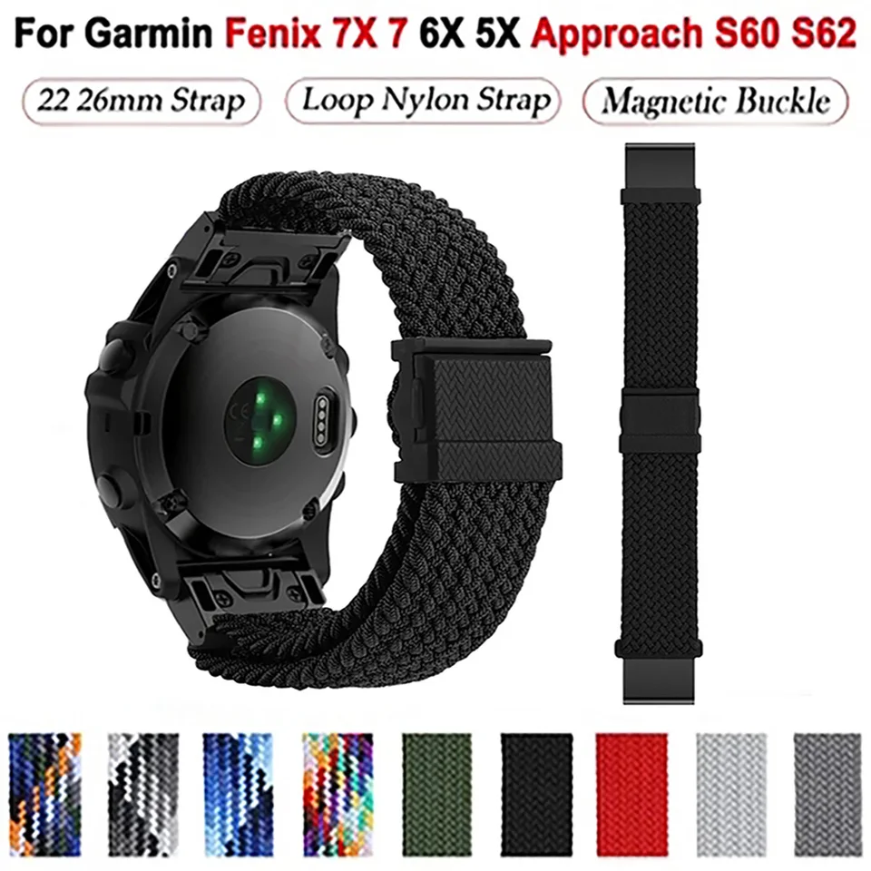 Ultralight 26/22 mm športový nylonový remienok pre Garmin Fenix ​​6x 6 Pro 5x 5 plus 7x 7pro/Epix 2/Enduro 2/935 965 955 Náramok z hodiniek