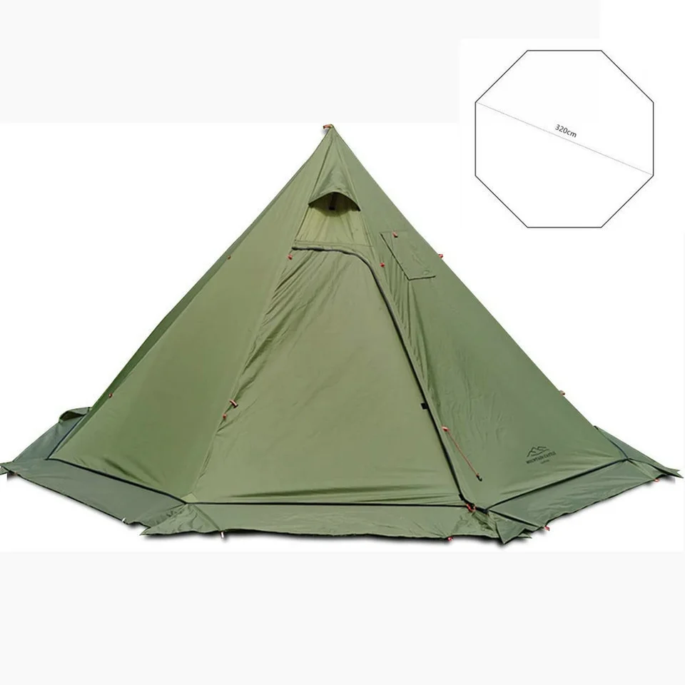 Ultralight Winter Pyramid Stan so snehovou sukňou 210T Plaid Ripstop Camping Bushcraft Stan výška 1,6 m vrátane bezplatného kachlí Jack