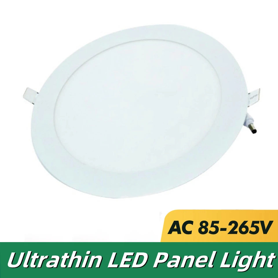 Ultrathin LED panel Light Svetelová stropná lampa Kruhový zapustený downlight Round 3W 6W 9W 12W 15W 18W SPOT Plafond Ledpaneel 110V 220V