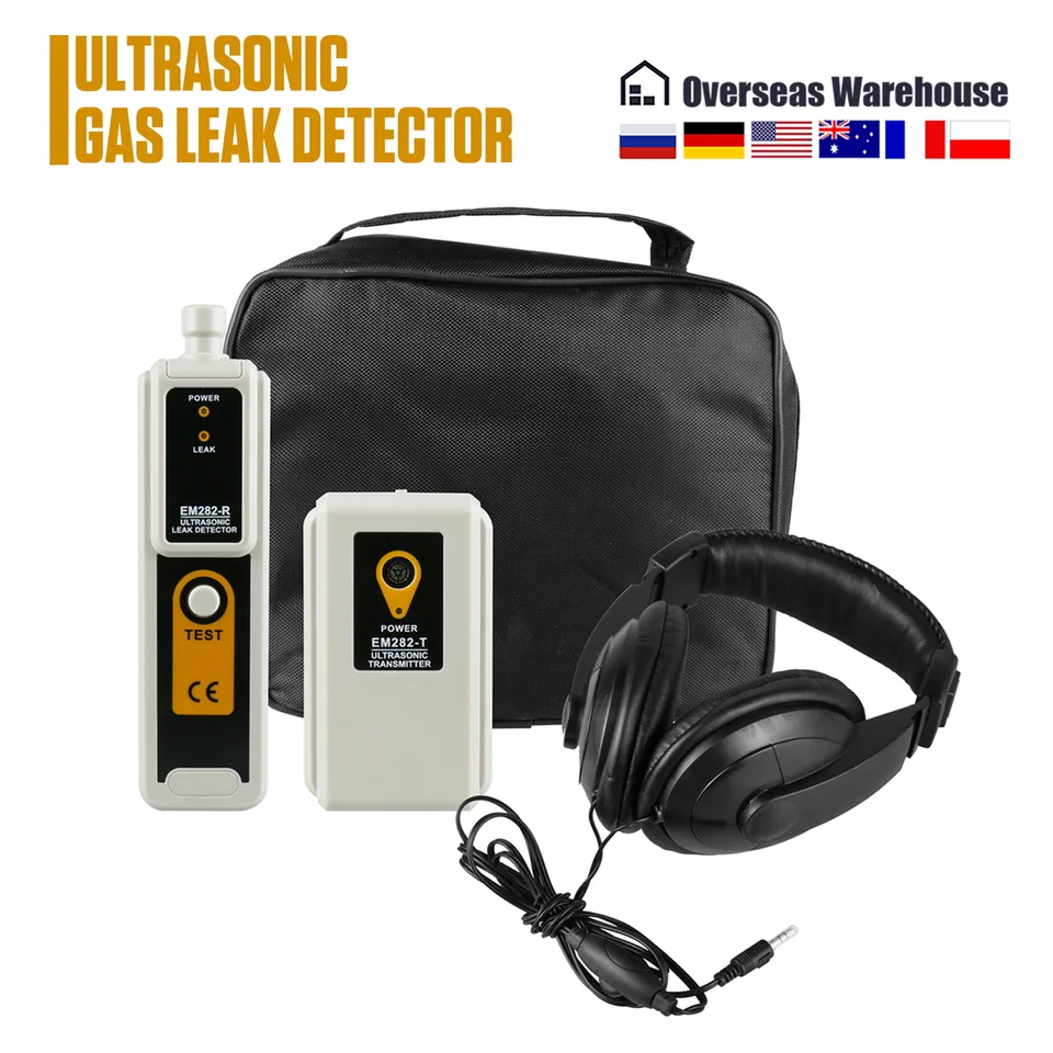 Ultrazvukový detektor úniku a vysielací lokalizátor Únik vzduchu, vody, detektora prachu s indikáciou LED príslušenstva pre slúchadlá