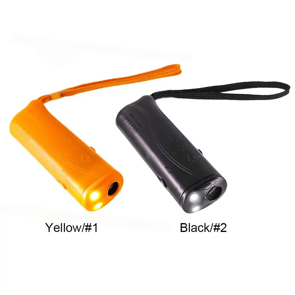 Ultrazvukový kôra Arstreter Lightweight s LED baterky Repeller Repeller Prenosný psie proti štekajúcemu zariadeniu pre domáce zvieratá