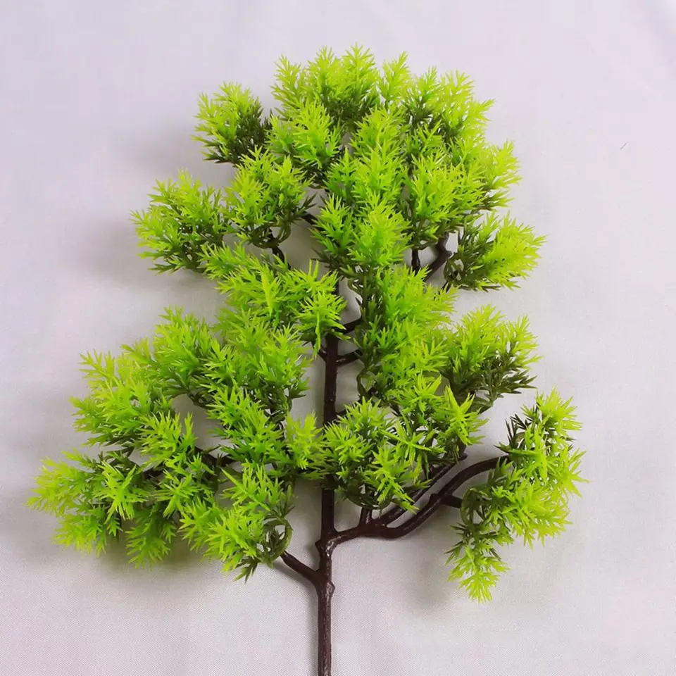 Umelá borovica a cypress kríky falošné borovica Cypress Plant Cypress Cypress rastlinné vetvy borovicové vetvy Pine rastliny vianočný stromček Výzdoba