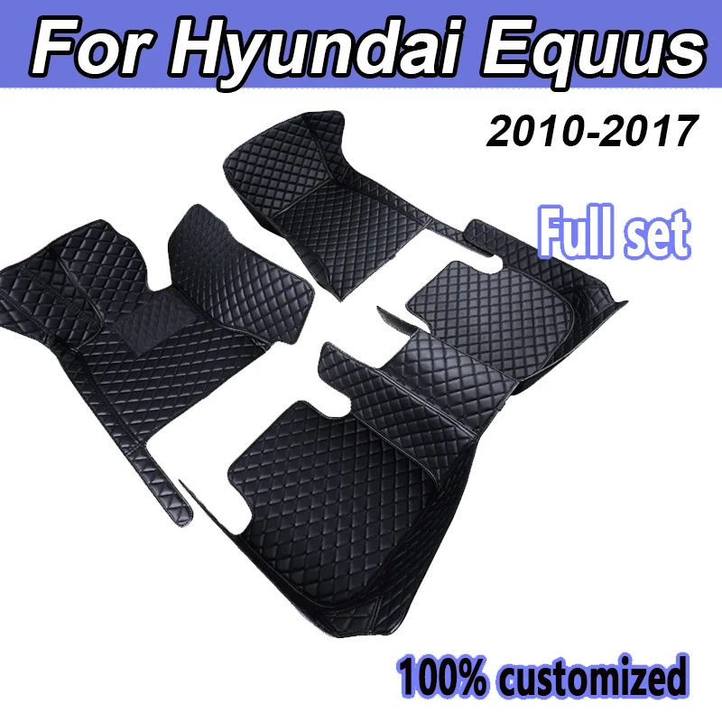 Umelá kože na mieru podlahové rohože pre auto pre hyundai equus 5 sedadlo 2010-2017 Interiér detaily