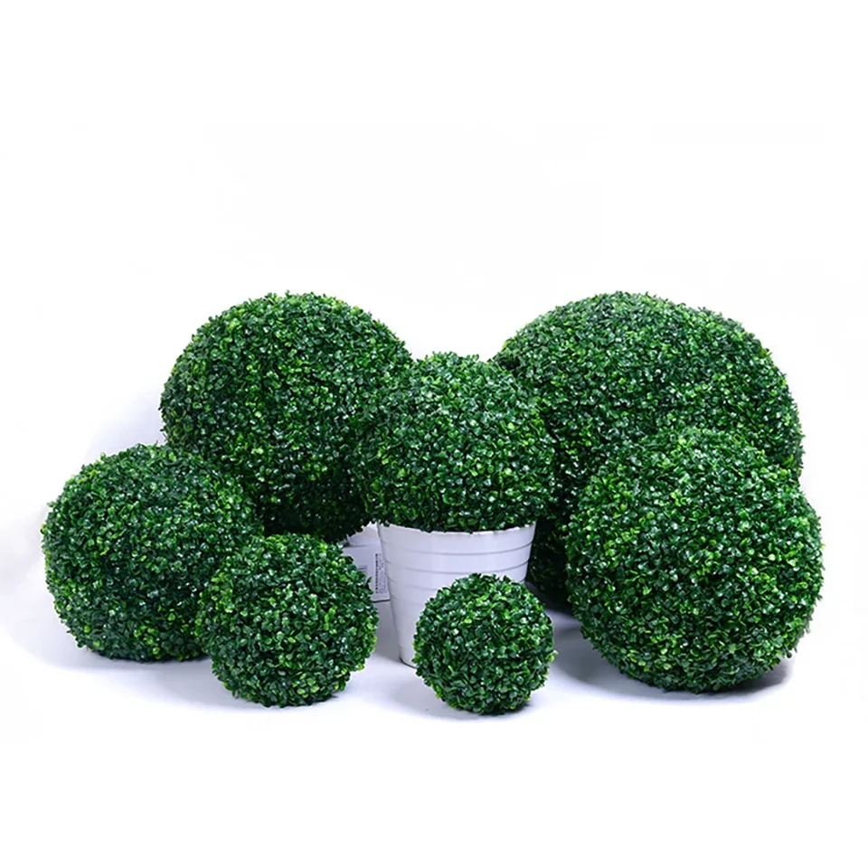 Umelá rastlina loptička Topiary Tree Box Domov Outdoor Svadobná hostina dekorácia umelé boxové gule Garls Green Green Plant