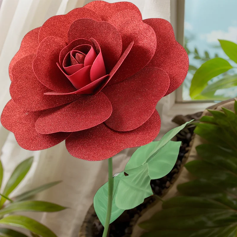 Umelé kvety PE Rose, prírodné konzervované kvety, vysoká kvalita, dekorácia podujatia, záhradná dekorácia, zásoby na lodeniciach