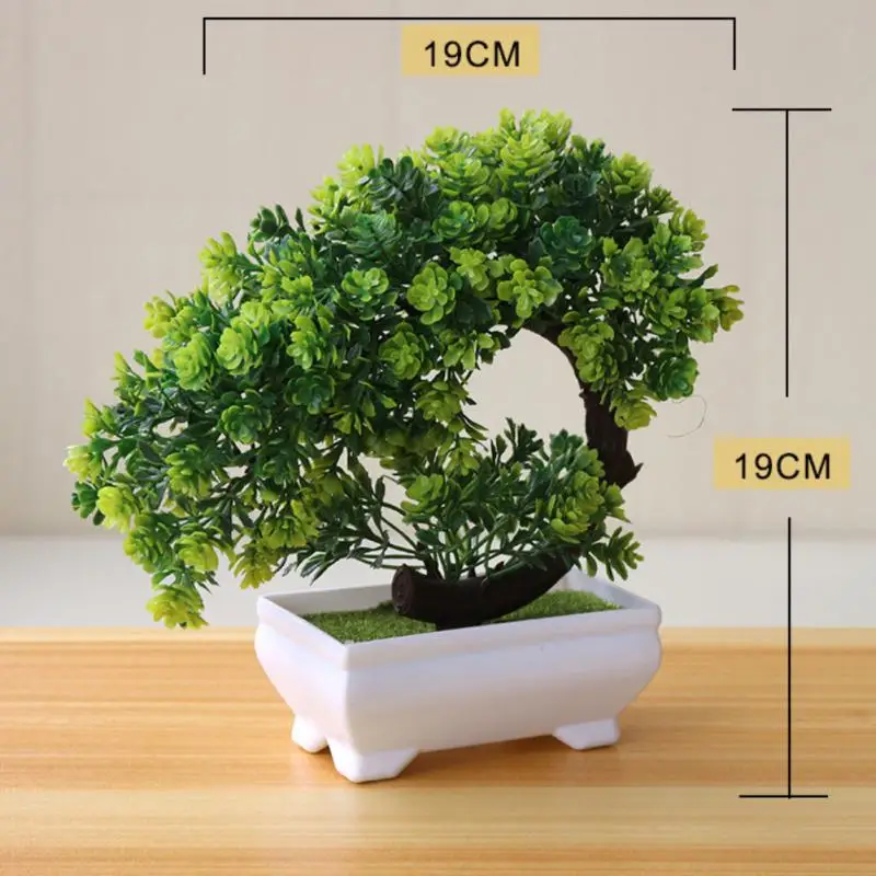 Umelé rastliny črepníkové bonsai zelené malé stromové rastliny falošné kvety črepné ozdoby pre domácu záhradu dekoráciu hotel dekor