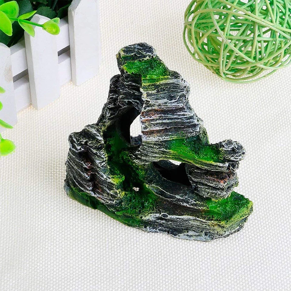 Umelý mach skrýva jaskyne Mountain View pod vodou rybárska nádrž Ornament krajinárstvo remeslo obývacia izba živici akvárium rockery