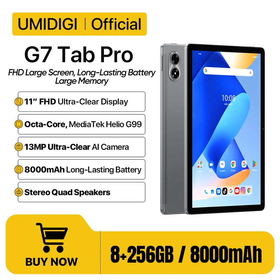 Umidigi G7 Tab Pro Tablet MTK Helio G99 8-Core 11 