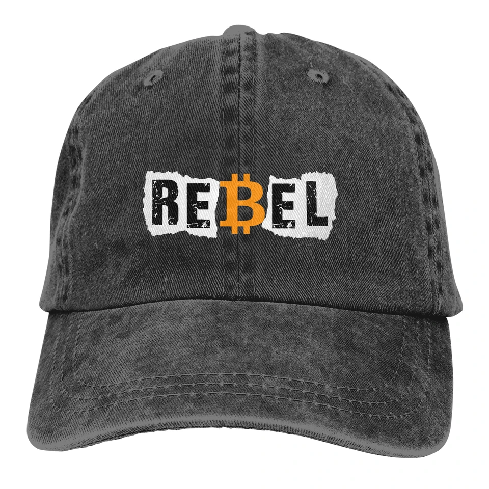 Umytá pánska baseballová čiapka povstalca Trucker Snapback Caps Dad Hat Bitcoin Crypto Miners Meme Golf Golf Klobúky