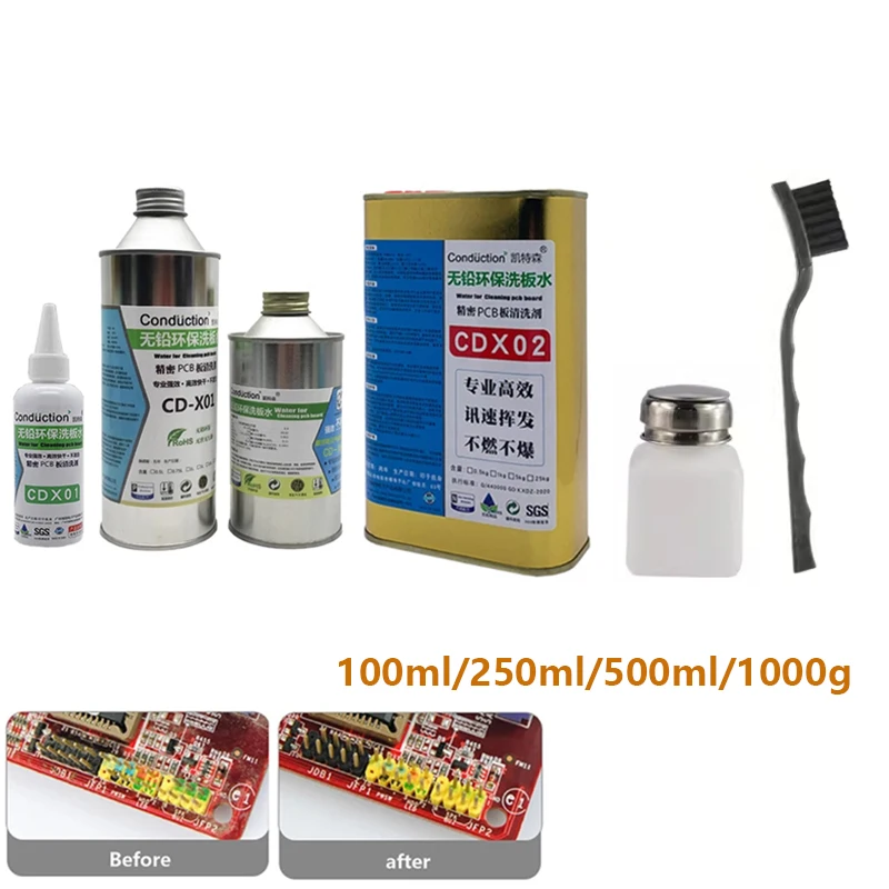 umývanie vody Ekologicky šetrné k čisteniu mobilného telefónu PCB doska PCB čistič špeciálny čistiaci prostriedok 100/500 ml