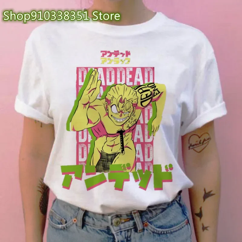 Undead Undeck Andy Tričko Ženy Anime Loose Loosed Tlačené topy manga pre dievčatá pre nadmerné oblečenie módu 2024
